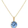 Fuzion Creations Stone Pendant Necklace In Aquamarine