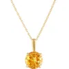 Fuzion Creations Stone Pendant Necklace In Citrine