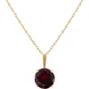 Fuzion Creations Stone Pendant Necklace In Garnet