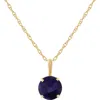 Fuzion Creations Stone Pendant Necklace In Sapphire