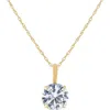 Fuzion Creations Stone Pendant Necklace In White Sapphire