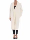 Fuzzi Cream-colored Coat With Knitted Edges In Crema