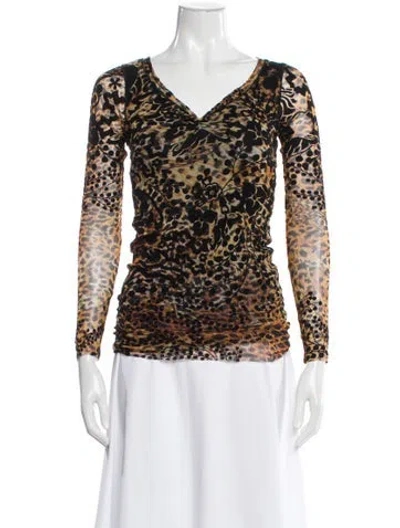 Pre-owned Fuzzi Animal Print Mini Dress In Multi