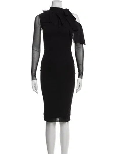 Pre-owned Fuzzi Asymmetrical Knee-length Dress In Blue