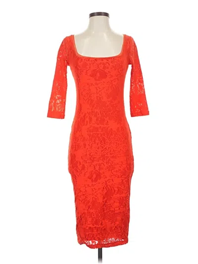 Pre-owned Fuzzi Cocktail Dress In Orange
