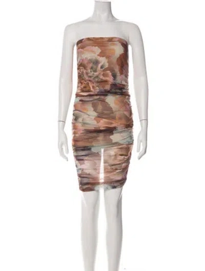 Pre-owned Fuzzi Floral Print Mini Dress In Multi