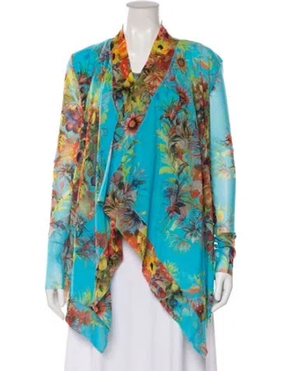 Pre-owned Fuzzi Floral Print Set In Blue