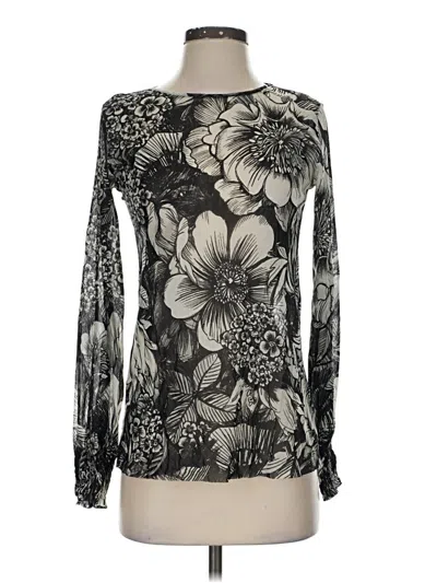 Pre-owned Fuzzi Long Sleeve Blouse In Black