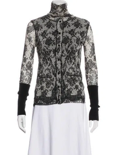Pre-owned Fuzzi Nylon Floral Print Set In Grey