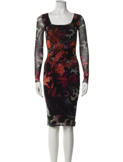 Pre-owned Fuzzi Nylon Knee-length Dress In Black