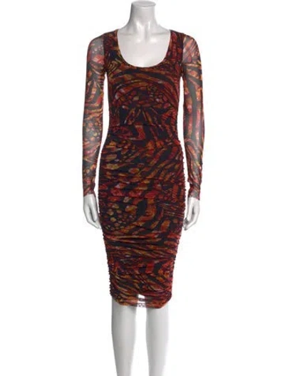 Pre-owned Fuzzi Nylon Knee-length Dress In Black