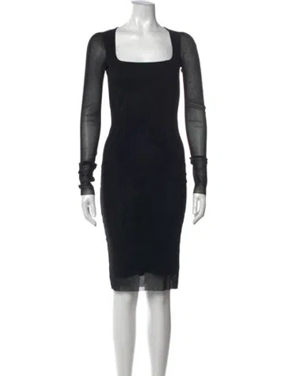 Pre-owned Fuzzi Nylon Knee-length Dress In Black