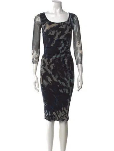 Pre-owned Fuzzi Nylon Knee-length Dress In Black