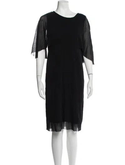 Pre-owned Fuzzi Nylon Knee-length Dress In Black