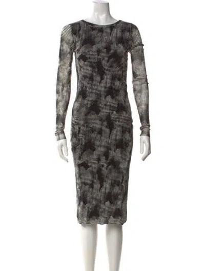 Pre-owned Fuzzi Nylon Knee-length Dress In Black/grey