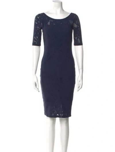 Pre-owned Fuzzi Nylon Knee-length Dress In Blue