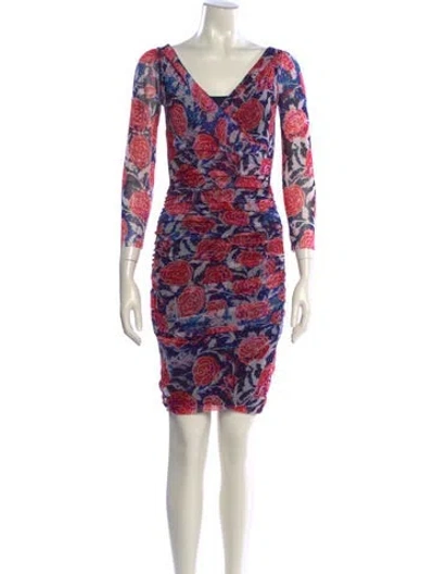 Pre-owned Fuzzi Nylon Knee-length Dress In Multi