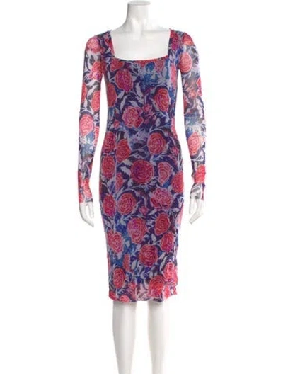 Pre-owned Fuzzi Nylon Knee-length Dress In Multi