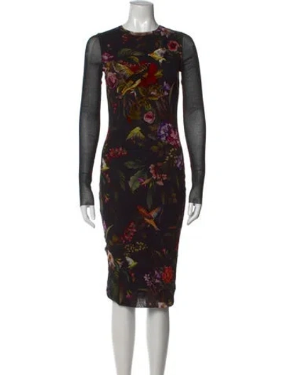 Pre-owned Fuzzi Nylon Knee-length Dress W/ Tags In Black