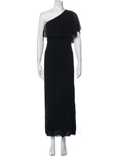 Pre-owned Fuzzi Nylon Long Dress In Black