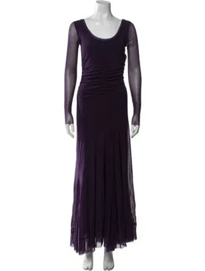 Pre-owned Fuzzi Nylon Long Dress In Black