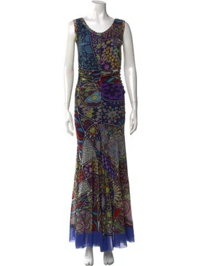 Pre-owned Fuzzi Nylon Long Dress In Red