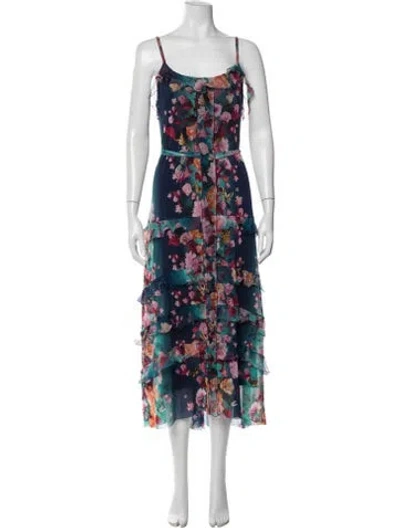 Pre-owned Fuzzi Nylon Midi Length Dress In Blue