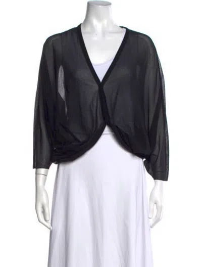 Pre-owned Fuzzi Nylon Sweater In Black
