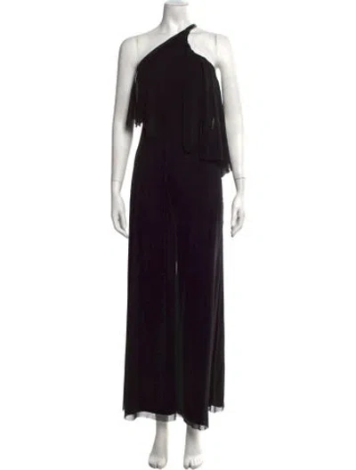 Pre-owned Fuzzi One-shoulder Jumpsuit In Black