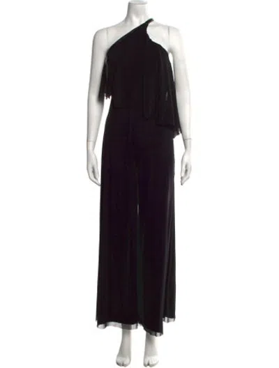 Pre-owned Fuzzi One-shoulder Jumpsuit In Black