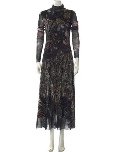 Pre-owned Fuzzi Paisley Print Long Dress In Multi