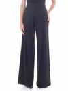 Fuzzi Black Trousers With Pleats In Negro