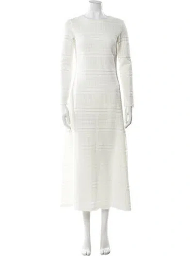 Pre-owned Fuzzi Patterned Long Dress In Neutral