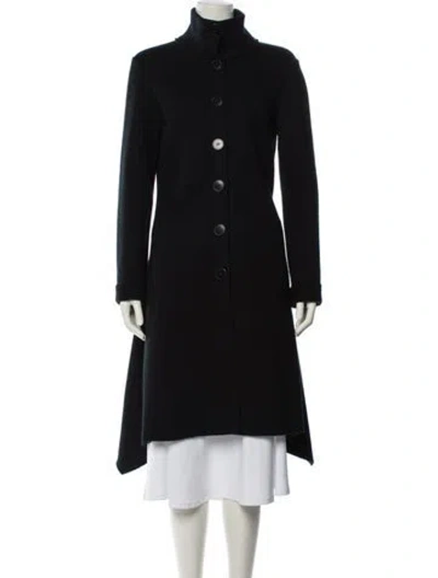 Pre-owned Fuzzi Peacoat In Black