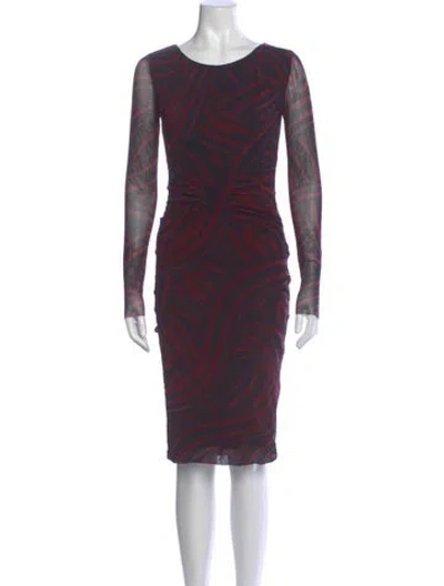 Pre-owned Fuzzi Printed Knee-length Dress In Multi