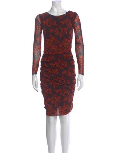 Pre-owned Fuzzi Printed Knee-length Dress In Multi
