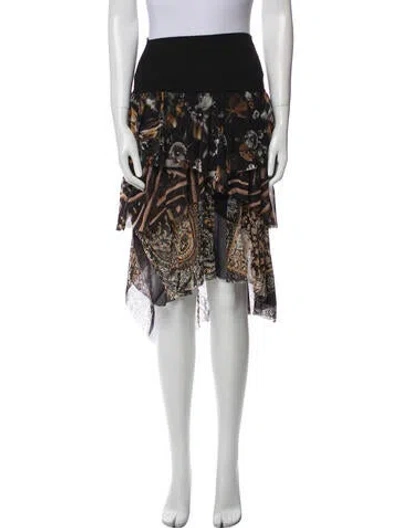 Pre-owned Fuzzi Printed Knee-length Skirt In Multi