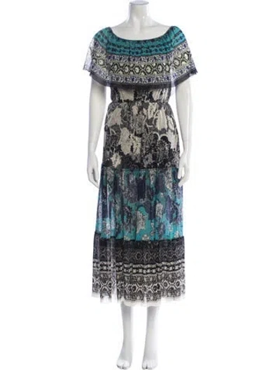 Pre-owned Fuzzi Printed Long Dress
