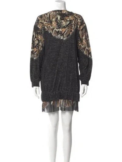 Pre-owned Fuzzi Printed Mini Dress In Multi