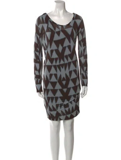 Pre-owned Fuzzi Printed Mini Dress In Multi
