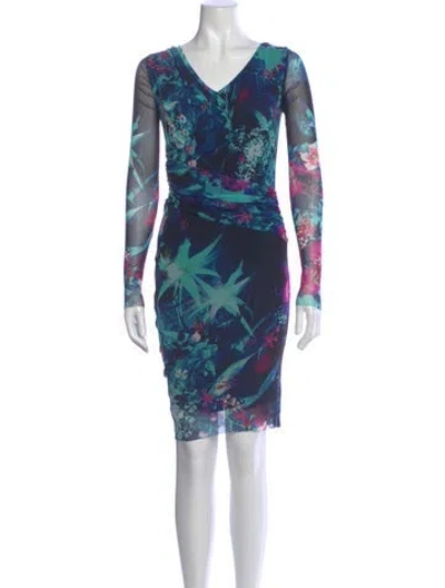 Pre-owned Fuzzi Printed Mini Dress In Multi