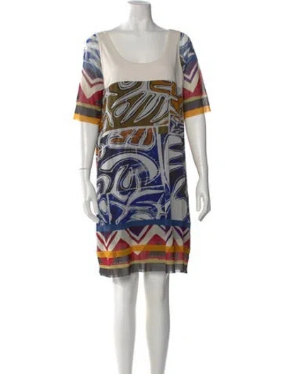Pre-owned Fuzzi Printed Mini Dress In Multi