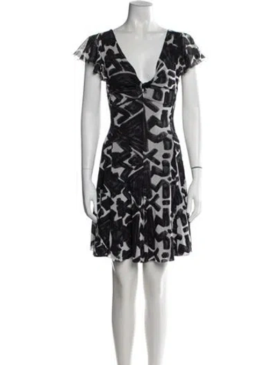 Pre-owned Fuzzi Printed Mini Dress In Multi