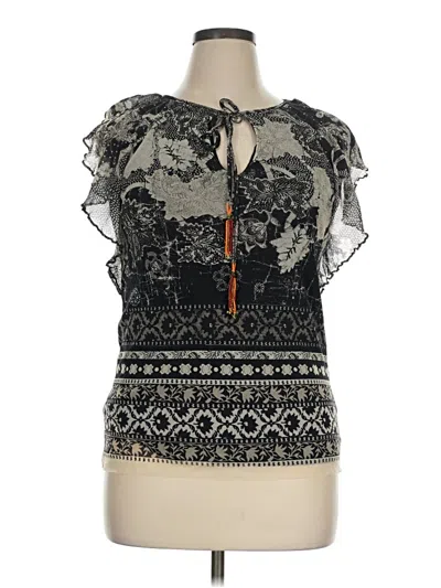 Pre-owned Fuzzi Sleeveless Blouse In Black