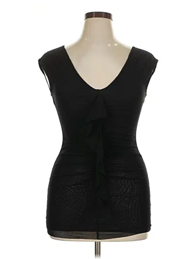 Pre-owned Fuzzi Sleeveless Top Black Sweetheart Neckline Tops