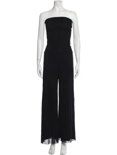 Pre-owned Fuzzi Strapless Jumpsuit In Black