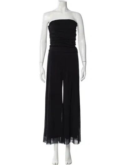 Pre-owned Fuzzi Strapless Jumpsuit In Blue