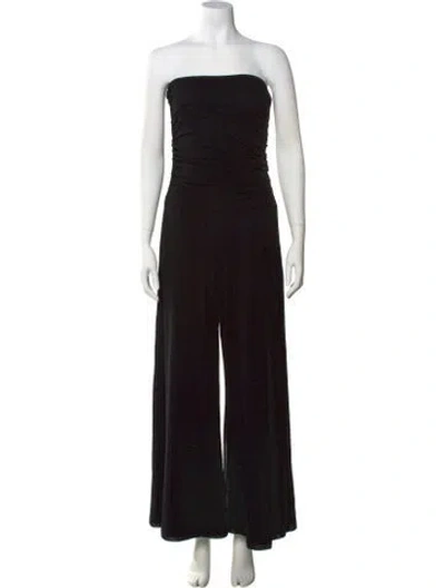 Pre-owned Fuzzi Strapless Mini Dress In Black