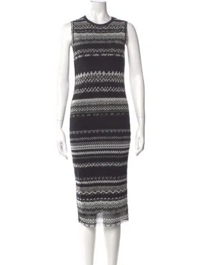 Pre-owned Fuzzi Striped Midi Length Dress In Multi
