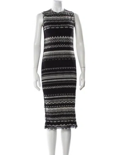 Pre-owned Fuzzi Striped Midi Length Dress In Multi